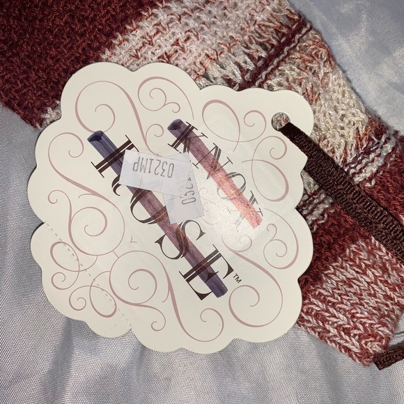 NEW Knox Rose Cardigan Rust Red & Cream White - Picture 4 of 5